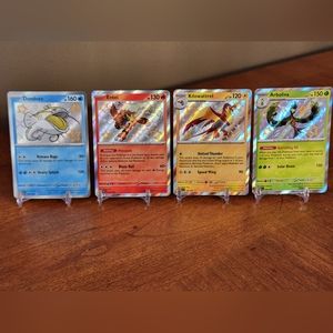Pokemon cards- Entei 112/091, Kilowattrel 146/09, Arboliva 104/091, Dondozo 126/